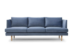 CLC761 3 Seater Fabric Sofa - Dust Blue - Furniture Castle