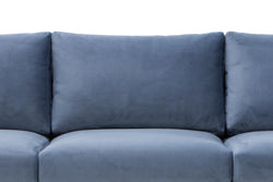CLC761 3 Seater Fabric Sofa - Dust Blue - Furniture Castle