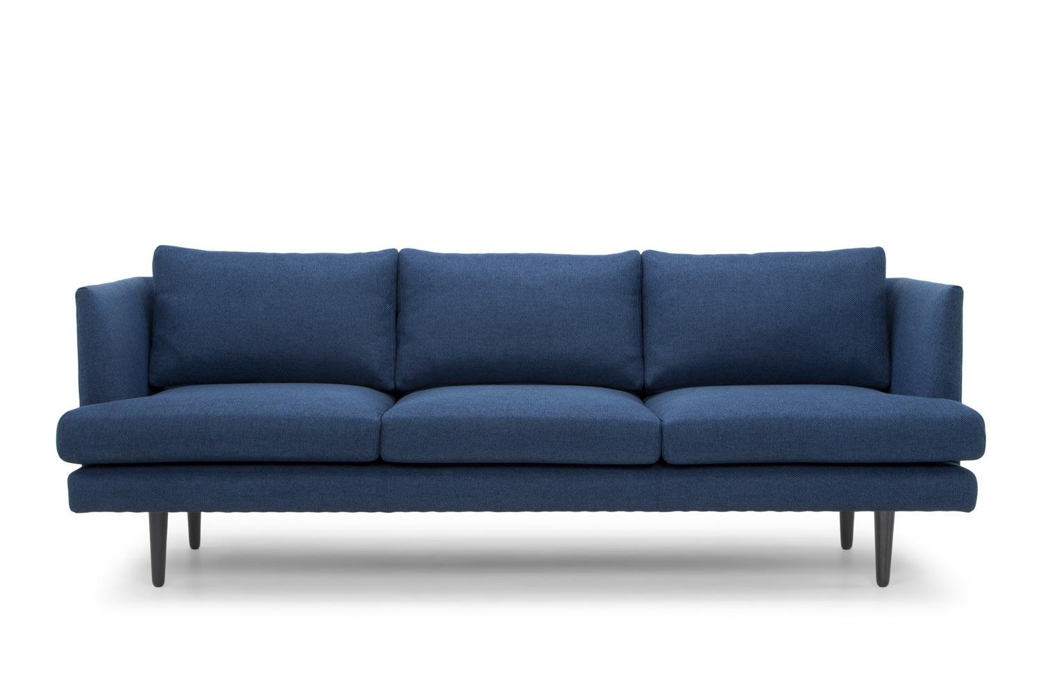 CLC762 3 Seater Fabric Sofa - Navy - Furniture Castle