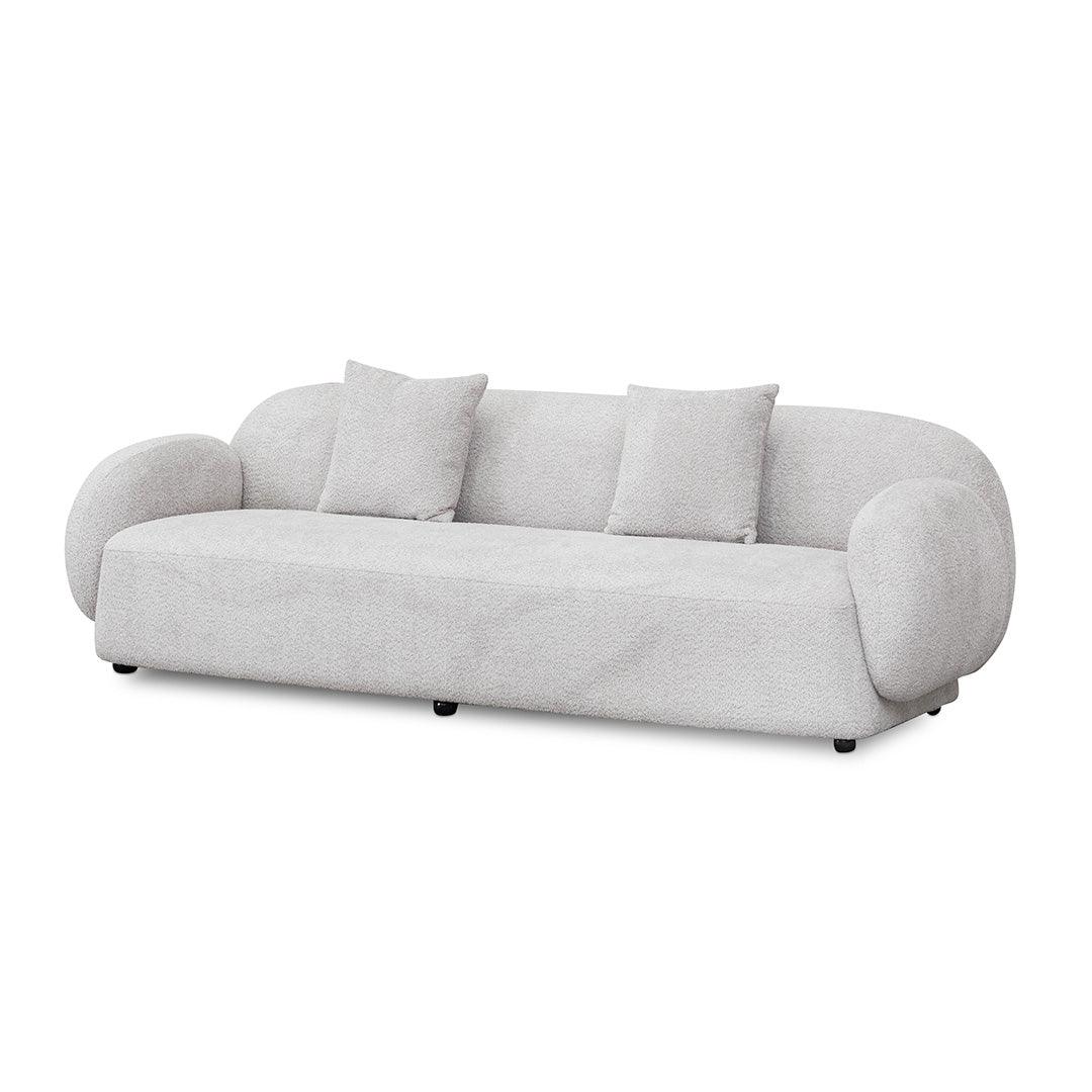 CLC8055-FS 3 Seater Fabric Sofa - Salt White - Furniture Castle