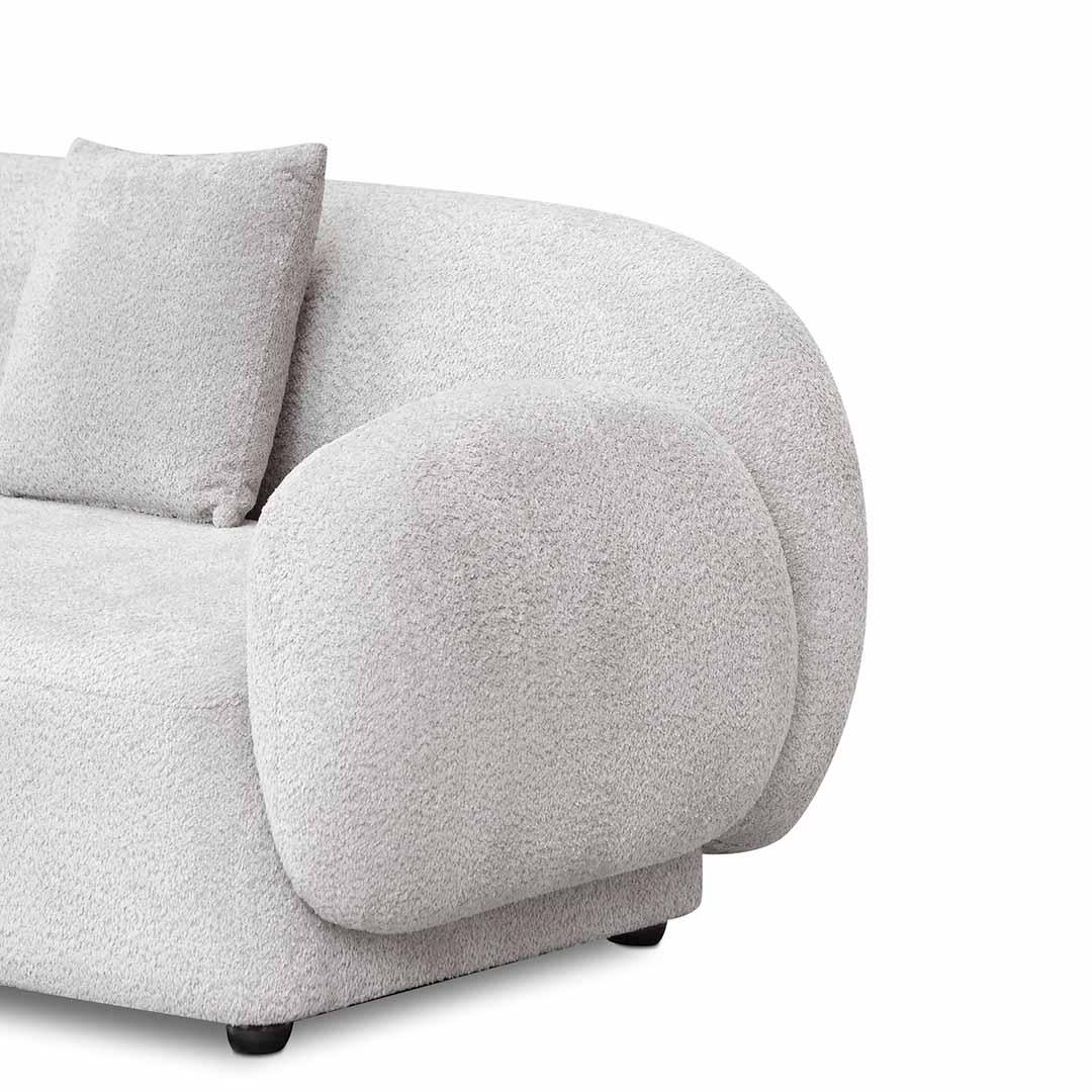 CLC8055-FS 3 Seater Fabric Sofa - Salt White - Furniture Castle