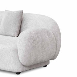 CLC8055-FS 3 Seater Fabric Sofa - Salt White - Furniture Castle