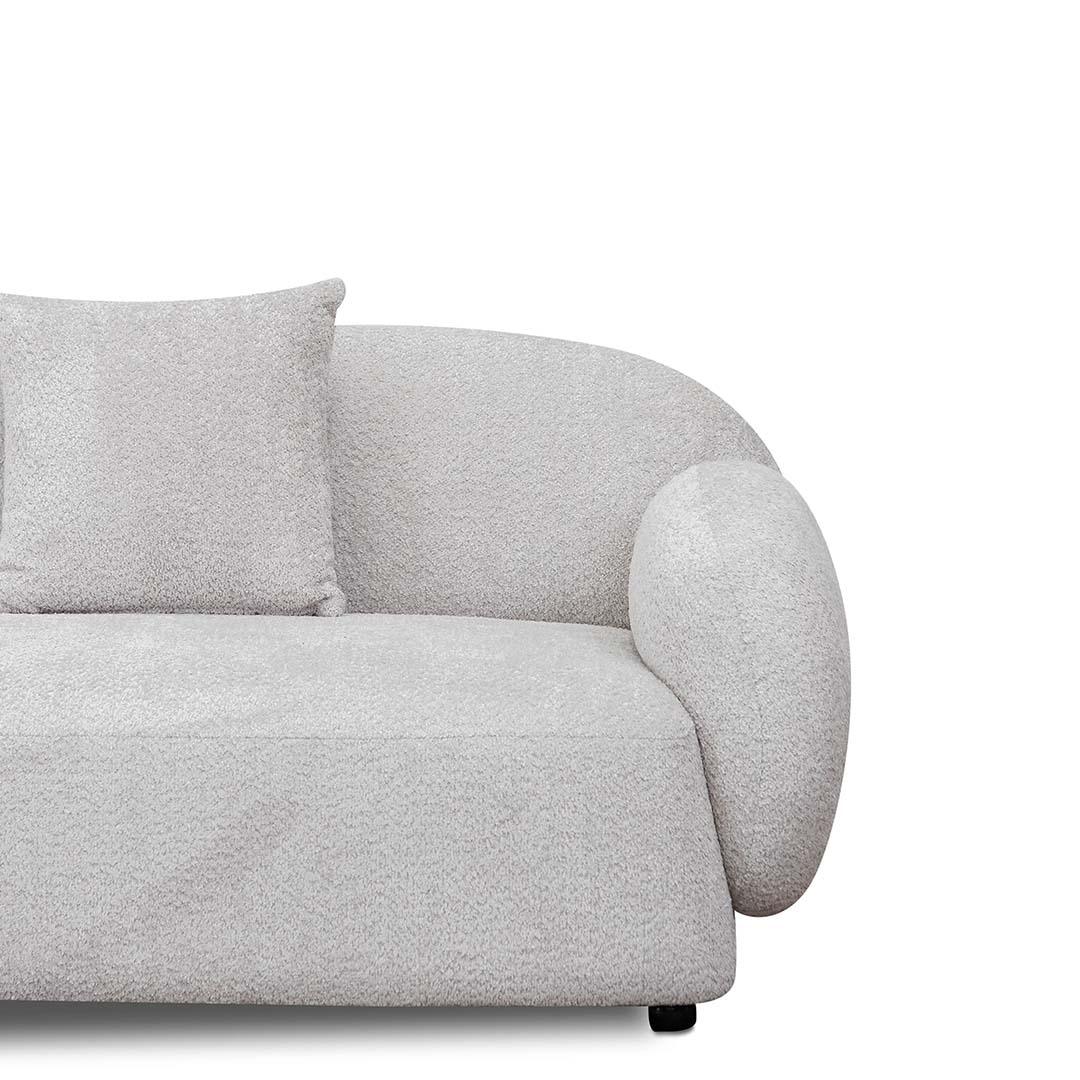 CLC8055-FS 3 Seater Fabric Sofa - Salt White - Furniture Castle