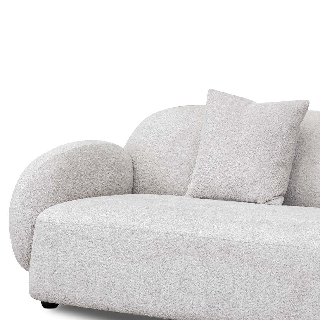 CLC8055-FS 3 Seater Fabric Sofa - Salt White - Furniture Castle