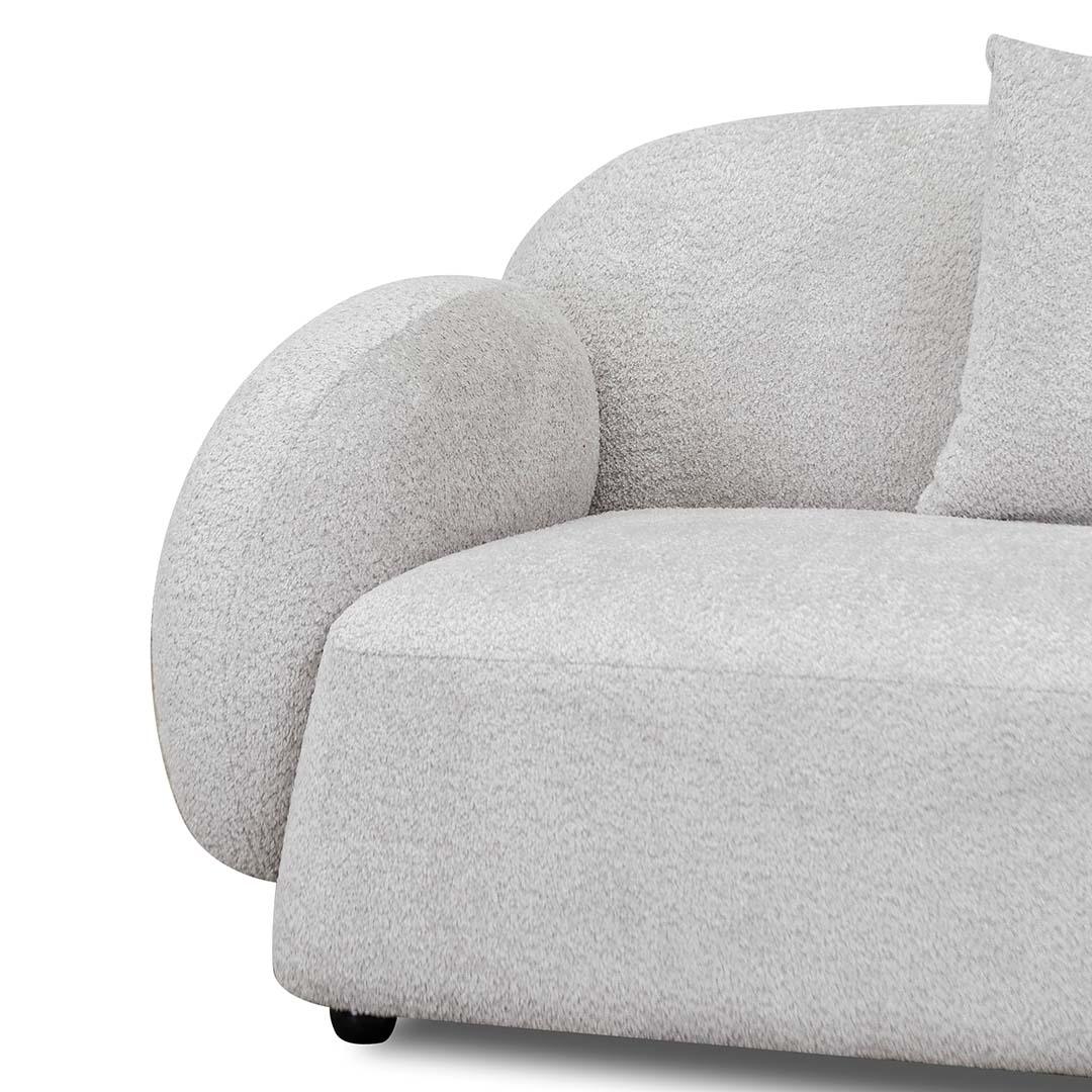 CLC8055-FS 3 Seater Fabric Sofa - Salt White - Furniture Castle