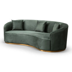 CLC8057-FS 3 Seater Sofa - Dark Green Velvet - Furniture Castle