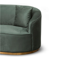 CLC8057-FS 3 Seater Sofa - Dark Green Velvet - Furniture Castle