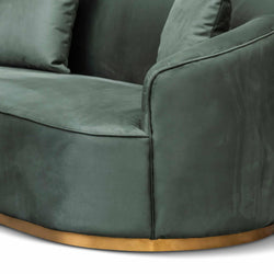 CLC8057-FS 3 Seater Sofa - Dark Green Velvet - Furniture Castle