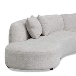 CLC8115-CA Left Chaise Sofa - Light Grey Fleece - Furniture Castle