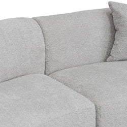 CLC8115-CA Left Chaise Sofa - Light Grey Fleece - Furniture Castle