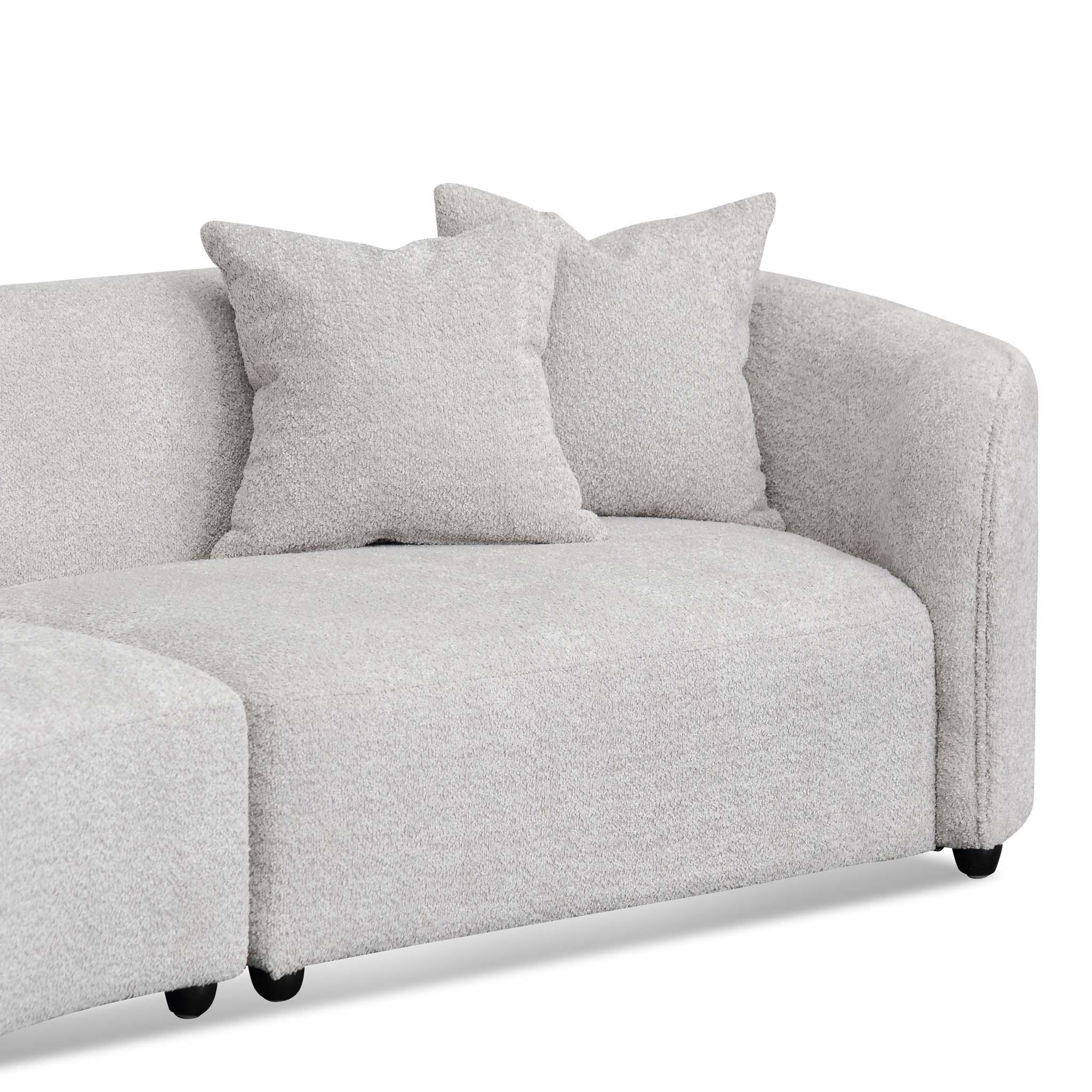 CLC8115-CA Left Chaise Sofa - Light Grey Fleece - Furniture Castle