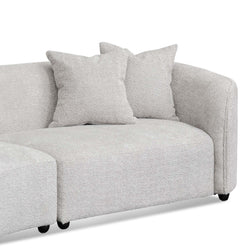 CLC8115-CA Left Chaise Sofa - Light Grey Fleece - Furniture Castle