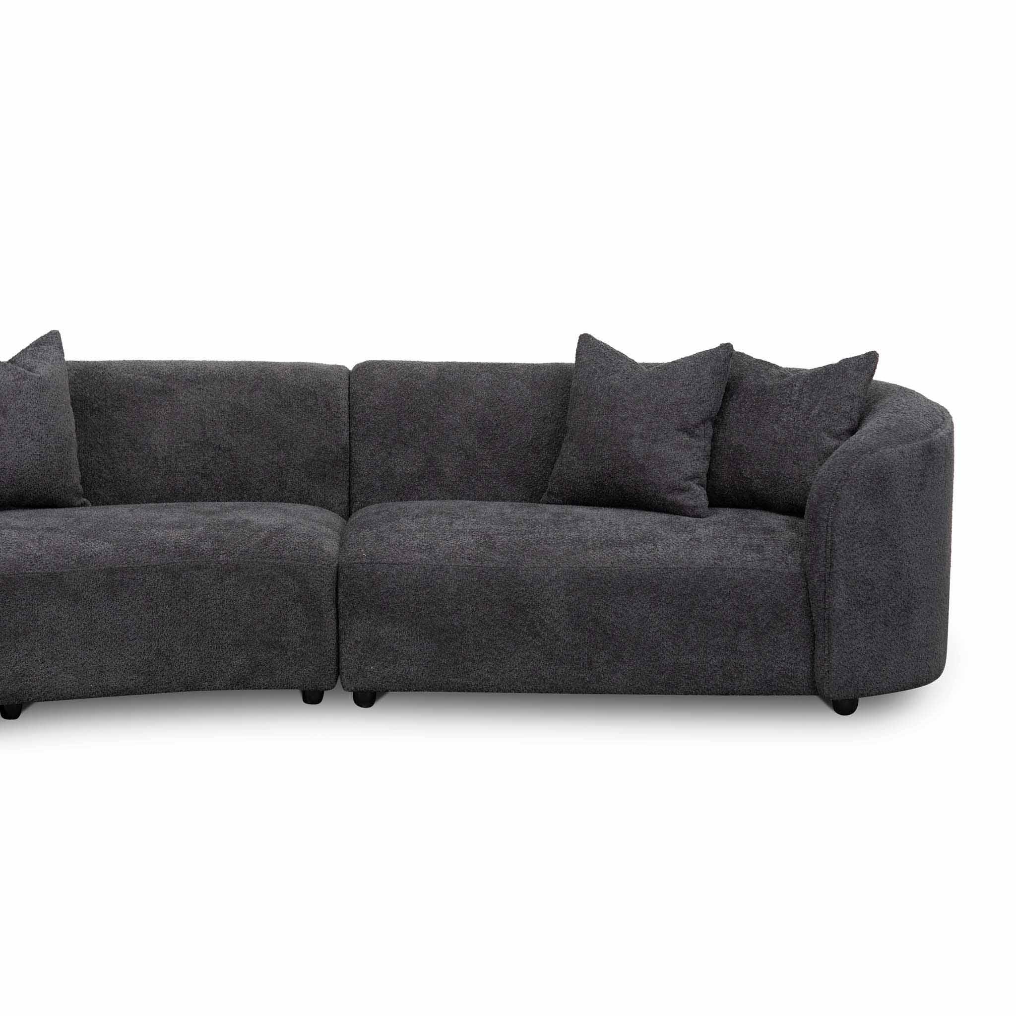CLC8116-CA Left Chaise Sofa - Charcoal Fleece - Furniture Castle