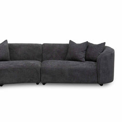 CLC8116-CA Left Chaise Sofa - Charcoal Fleece - Furniture Castle