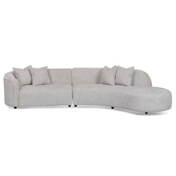 CLC8117-CA Right Chaise Sofa - Light Grey Fleece - Furniture Castle