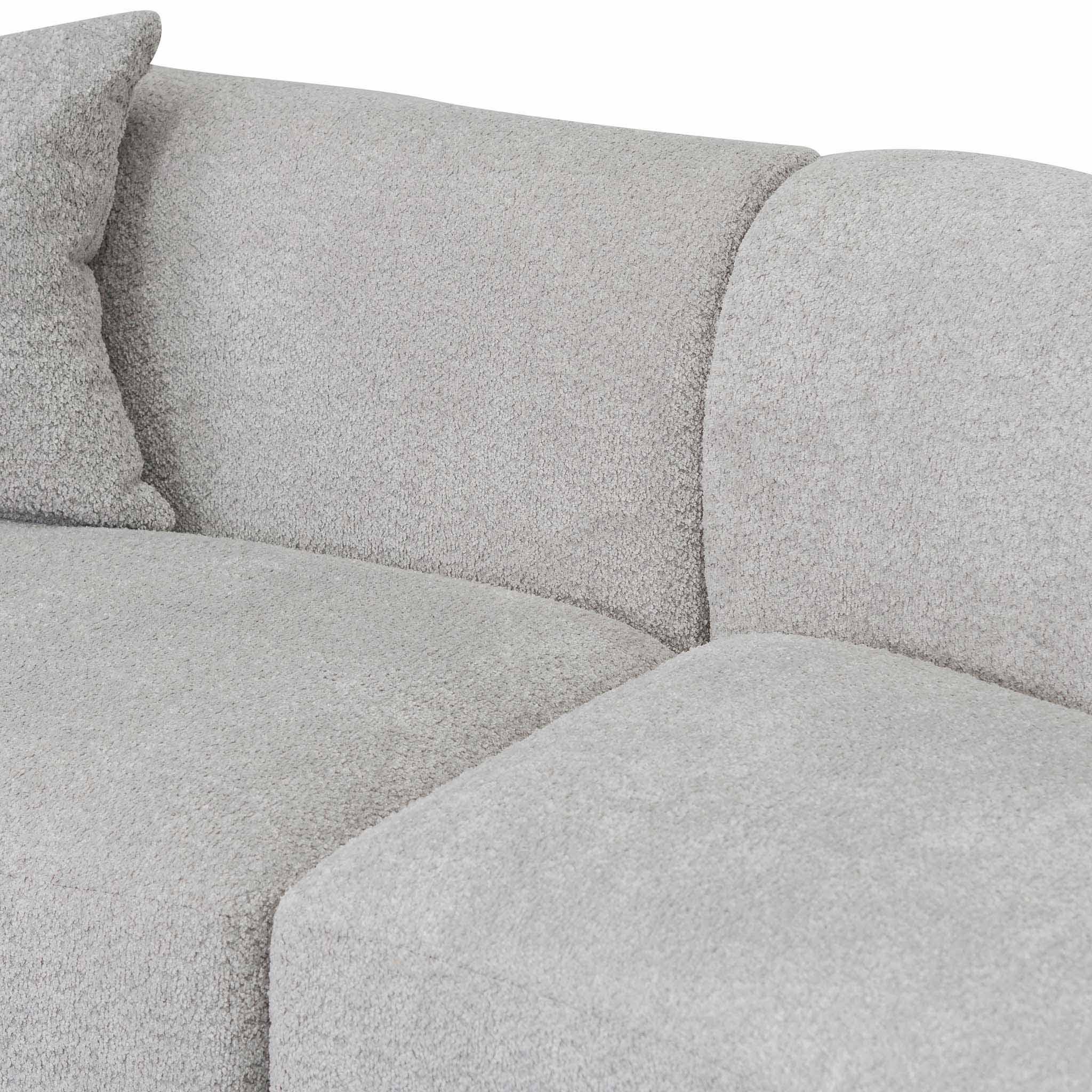 CLC8117-CA Right Chaise Sofa - Light Grey Fleece - Furniture Castle