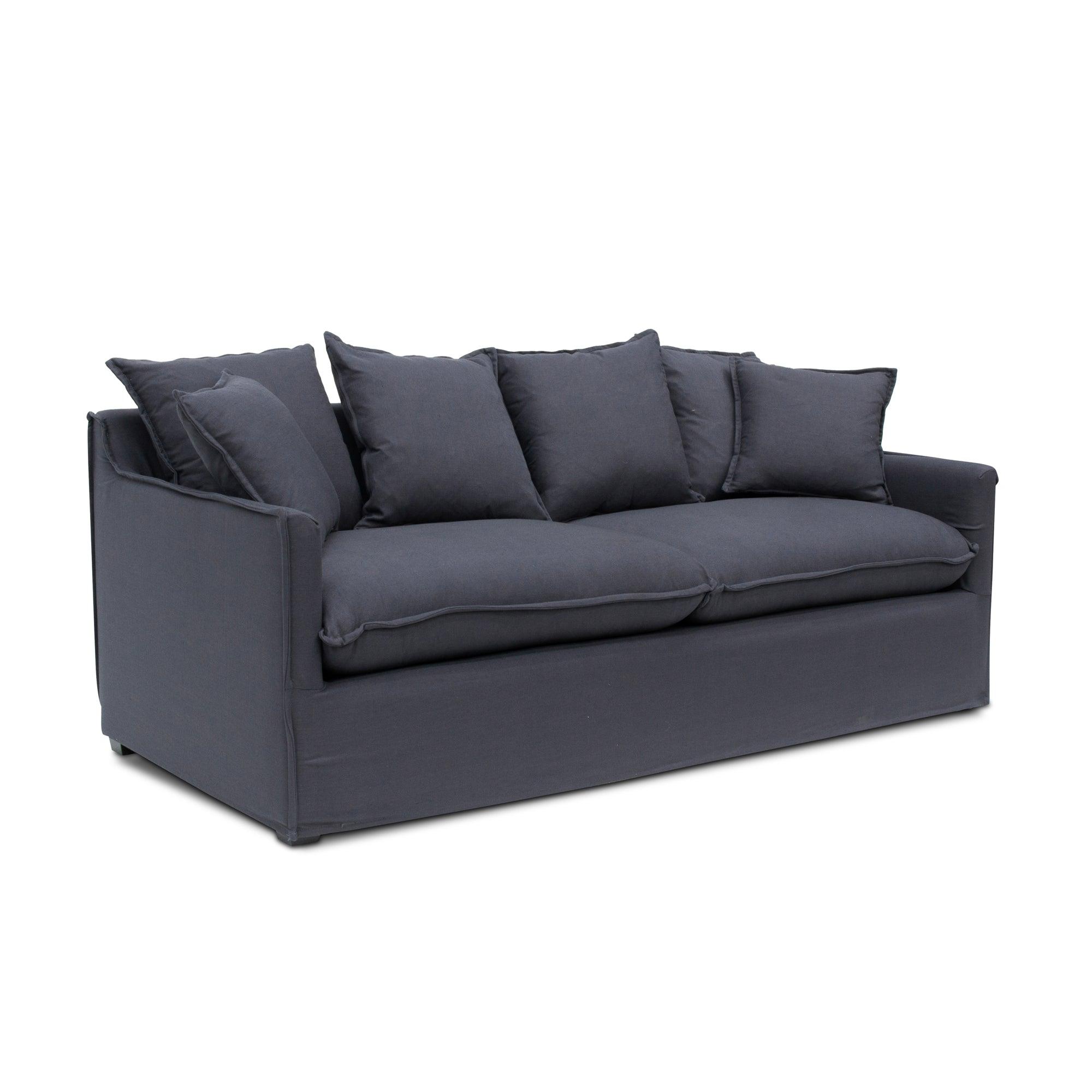 CLC8123-CA 3 Seater Fabric Sofa - Charcoal Linen - Furniture Castle