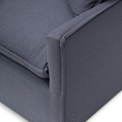CLC8123-CA 3 Seater Fabric Sofa - Charcoal Linen - Furniture Castle