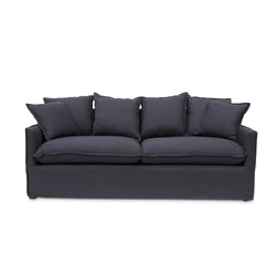 CLC8123-CA 3 Seater Fabric Sofa - Charcoal Linen - Furniture Castle