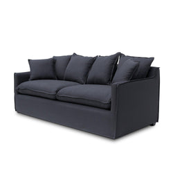 CLC8123-CA 3 Seater Fabric Sofa - Charcoal Linen - Furniture Castle