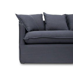CLC8123-CA 3 Seater Fabric Sofa - Charcoal Linen - Furniture Castle