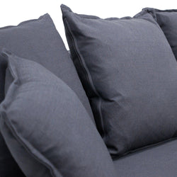 CLC8123-CA 3 Seater Fabric Sofa - Charcoal Linen - Furniture Castle