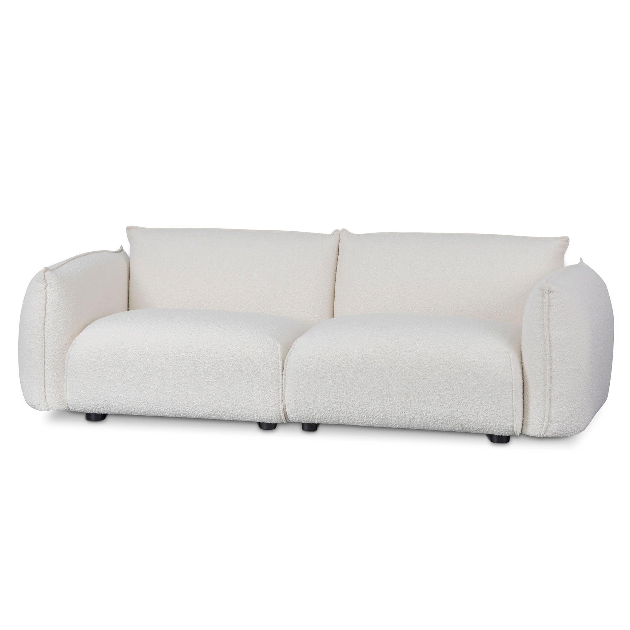 CLC8177-IG 3 Seater Sofa - White Wash Boucle - Furniture Castle