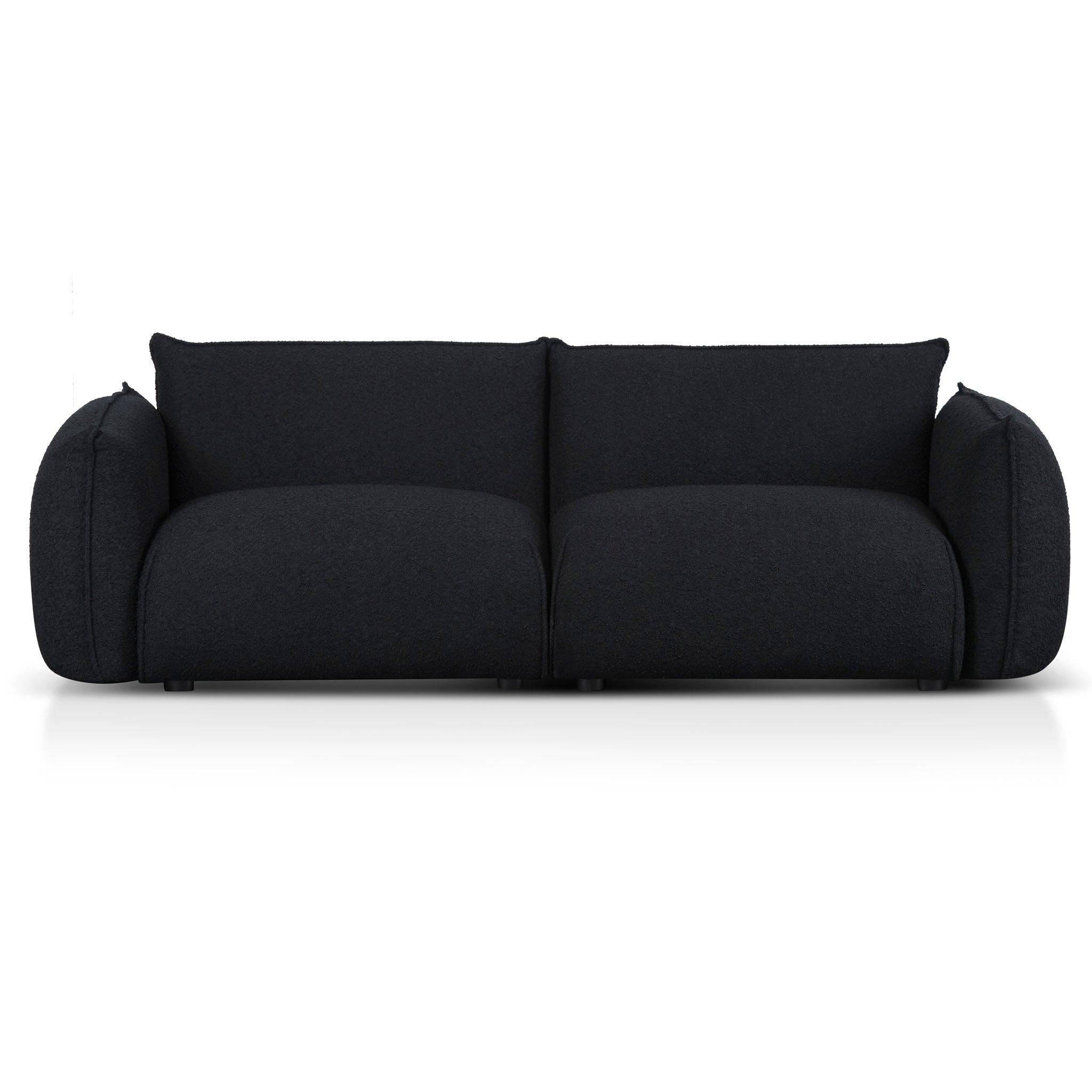 CLC8179-IG 3 Seater Sofa - Black Boucle - Furniture Castle