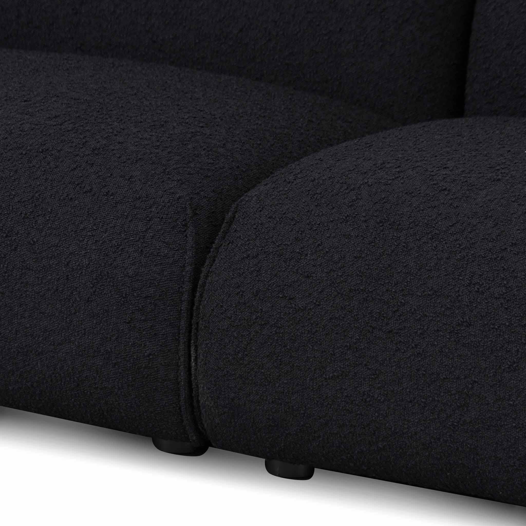 CLC8179-IG 3 Seater Sofa - Black Boucle - Furniture Castle