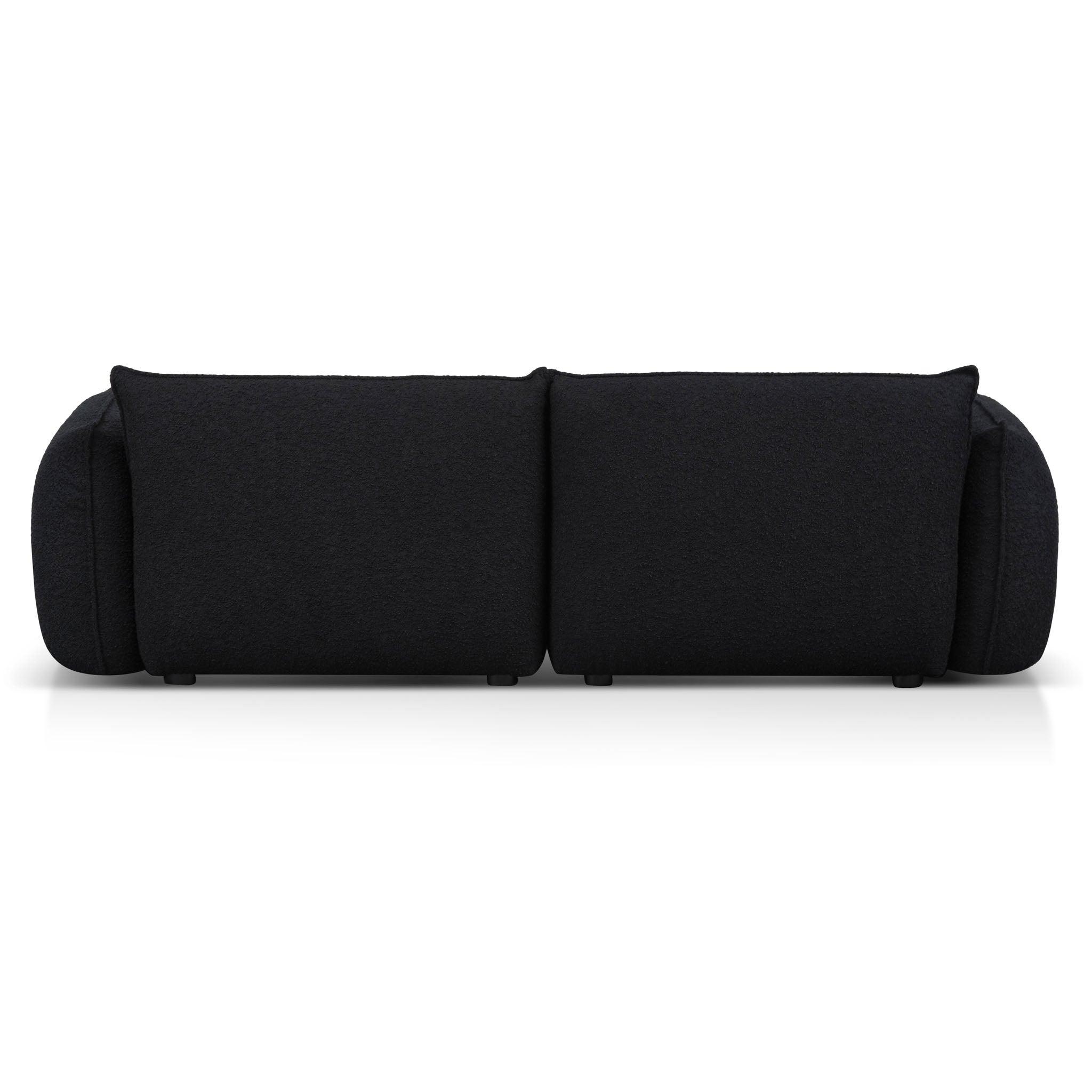 CLC8179-IG 3 Seater Sofa - Black Boucle - Furniture Castle