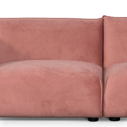 CLC8180-IG 3 Seater Sofa - Blush Pink Velvet With Brass Frame - Furniture Castle