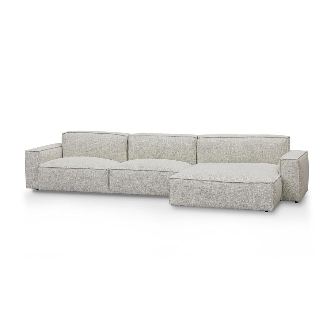 CLC8331-KSO Right Chaise Fabric Sofa - Fog Grey - Furniture Castle