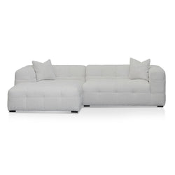 CLC8473-CA Left Chaise Sofa - Pearl Boucle - Furniture Castle