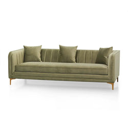 CLC8516-FS 3 Fabric Seater Sofa - Elegant Sage - Furniture Castle