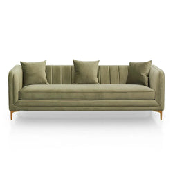 CLC8516-FS 3 Fabric Seater Sofa - Elegant Sage - Furniture Castle