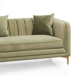 CLC8516-FS 3 Fabric Seater Sofa - Elegant Sage - Furniture Castle