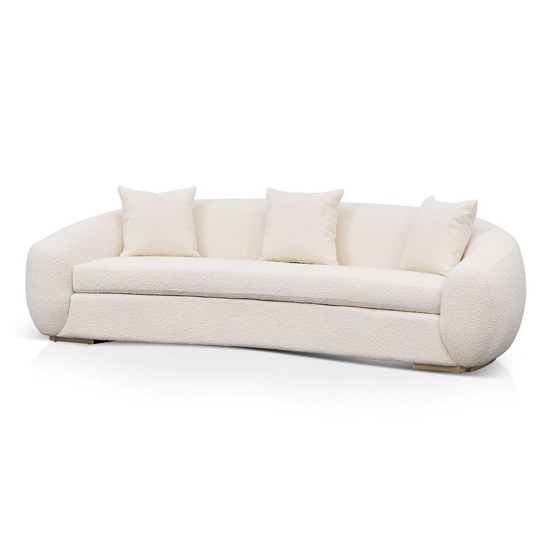CLC8535-FS 3 Seater Sofa - Ivory White Boucle - Furniture Castle