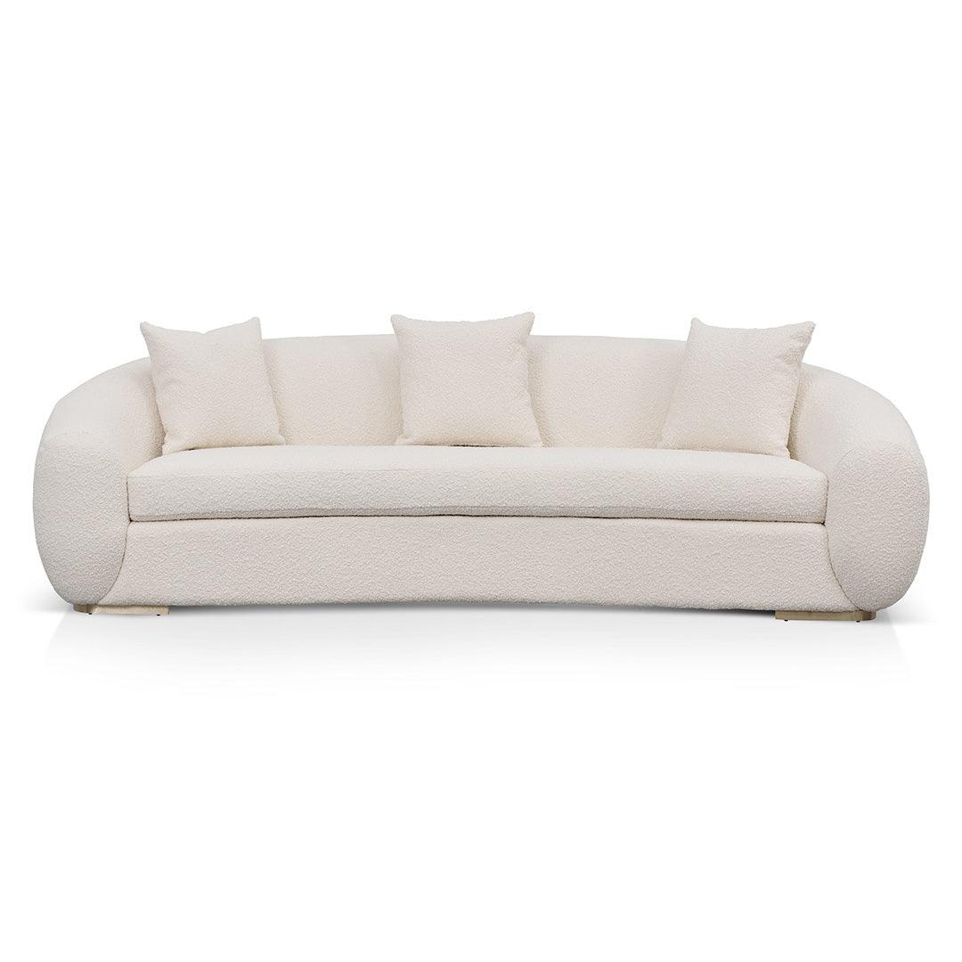 CLC8535-FS 3 Seater Sofa - Ivory White Boucle - Furniture Castle