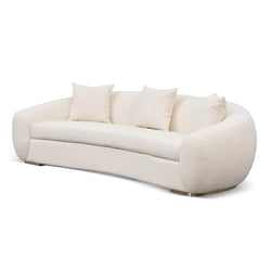 CLC8535-FS 3 Seater Sofa - Ivory White Boucle - Furniture Castle