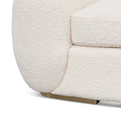 CLC8535-FS 3 Seater Sofa - Ivory White Boucle - Furniture Castle