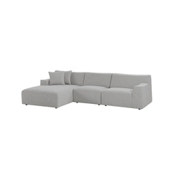 CLC8671-YY 3 Seater Left Chaise Sofa - Clay Grey - Furniture Castle