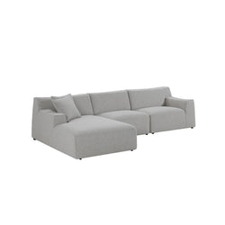 CLC8671-YY 3 Seater Left Chaise Sofa - Clay Grey - Furniture Castle