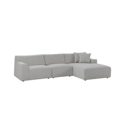 CLC8672-YY 3 Seater Right Chaise Sofa - Clay Grey - Furniture Castle