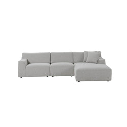 CLC8672-YY 3 Seater Right Chaise Sofa - Clay Grey - Furniture Castle