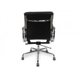 COC103 Low Back Office Chair - Black Leather - Furniture Castle