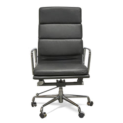 COC104 High Back Office Chair - Black Leather - Furniture Castle