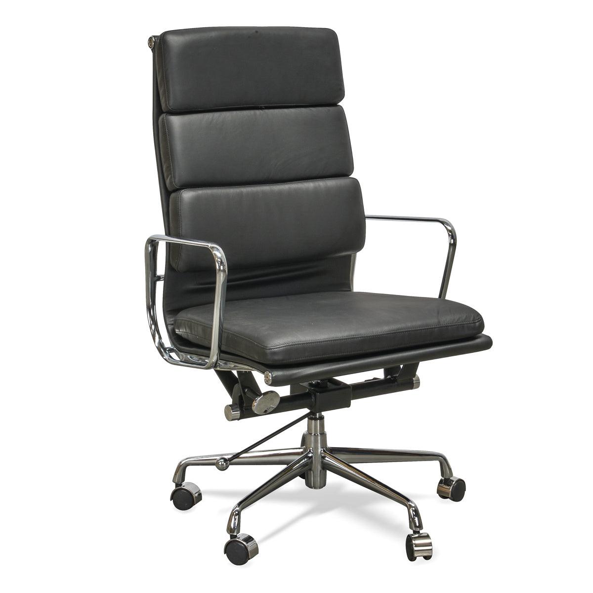 COC104 High Back Office Chair - Black Leather - Furniture Castle