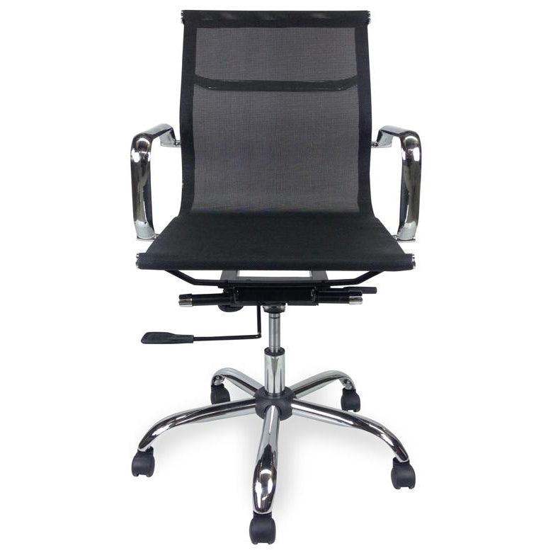 COC210 Designer Mesh Boardroom Office Chair - Low Back - Black - Furniture Castle