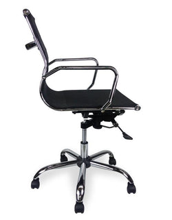 COC210 Designer Mesh Boardroom Office Chair - Low Back - Black - Furniture Castle