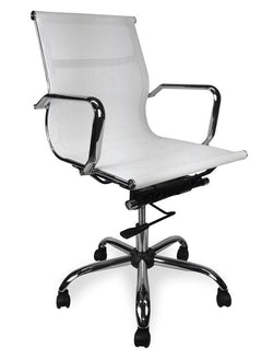 COC211 Designer Mesh Boardroom Office Chair - White - Furniture Castle